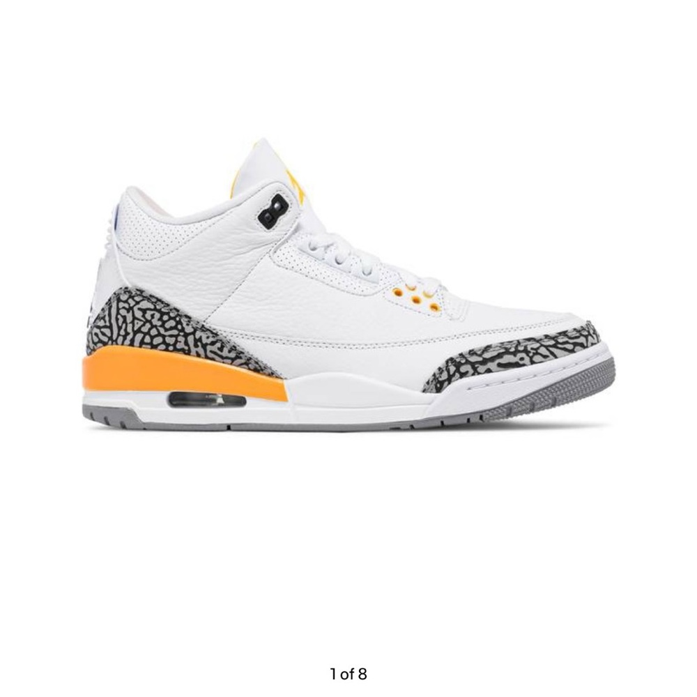 NWOT Air Jordans 3 Retro Laser Orange